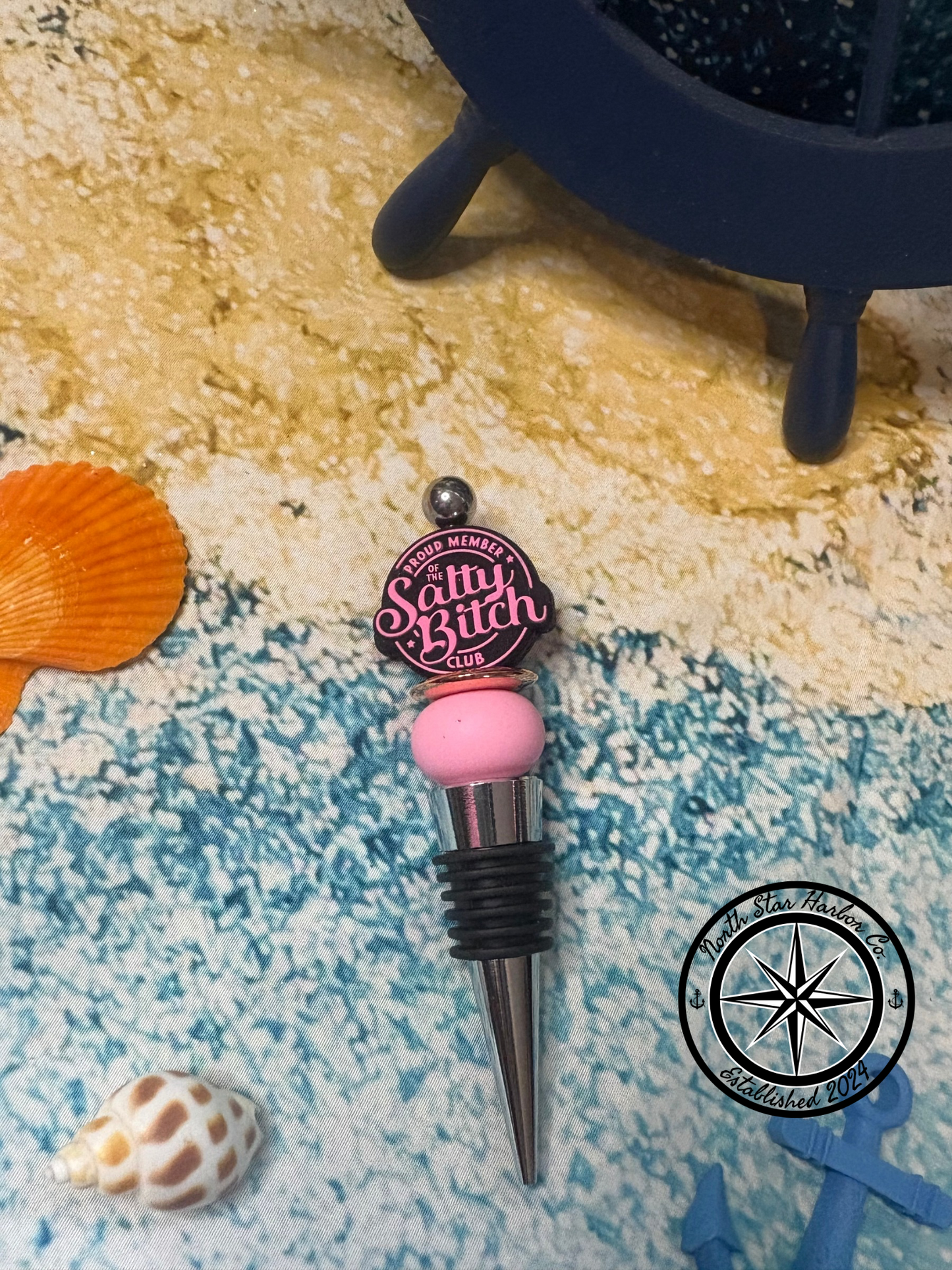 Pink Salty B*tch Wine Stopper