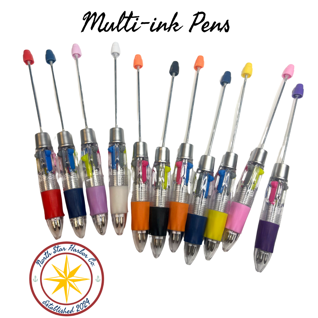 Custom Beaded Multi-ink Pens