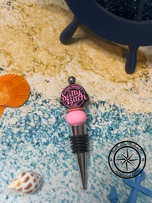 Pink Salty B*tch Wine Stopper