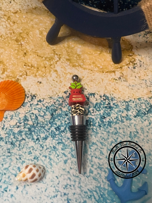 Plant and Books Wine Stopper