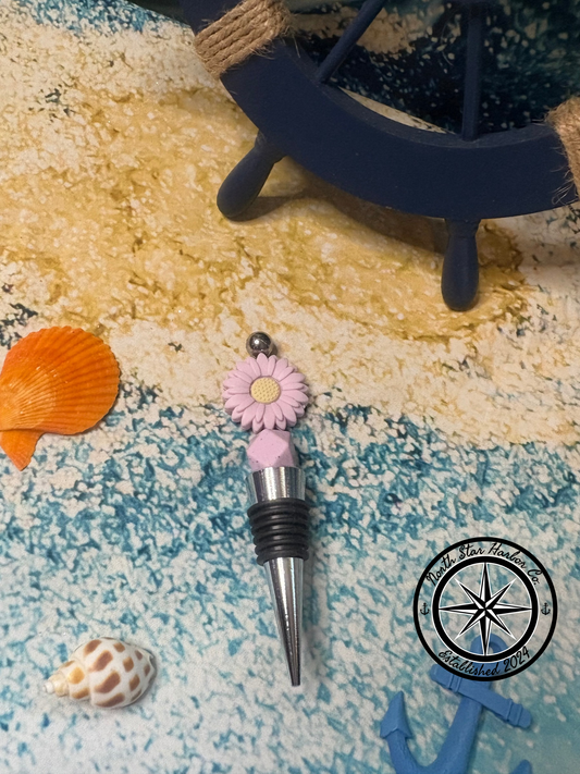 Light Pink Flower Wine Stopper