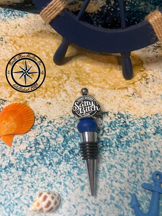 Black and White Salty B*tch Wine Stopper